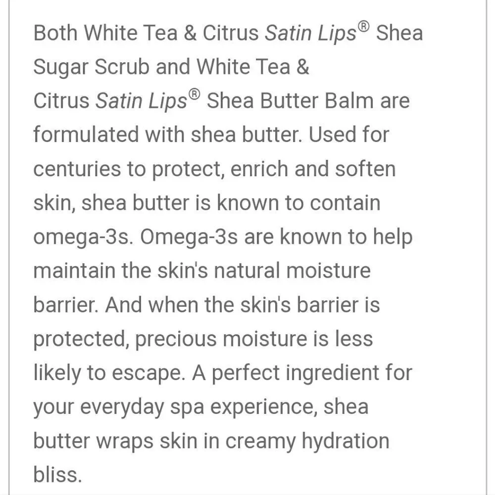 MARY KAY WHITE TEA & CITRUS SATIN LIPS SET - NEW!